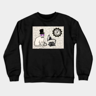 Steampunk Cat Crewneck Sweatshirt